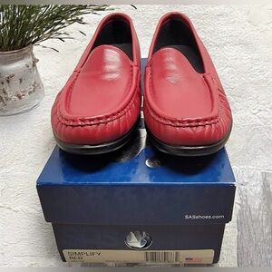 SAS Tripad Red Penny Loafers Comfort Office Comfort Support Slip-On Flat 6.5 NEW